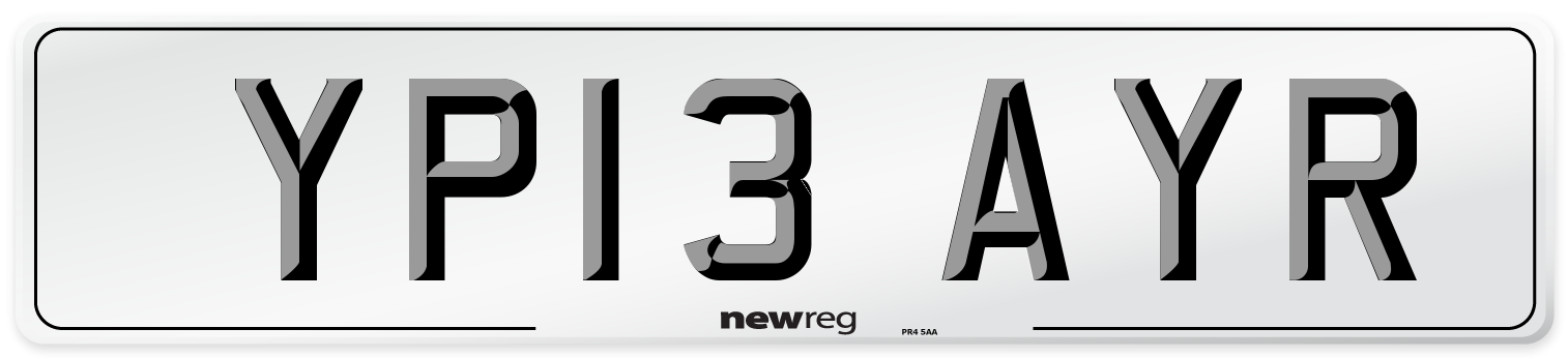 YP13 AYR Number Plate from New Reg